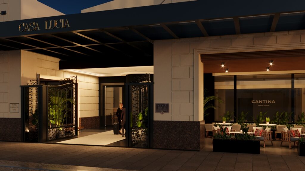 03. Entry building de Casa Lucia - Render