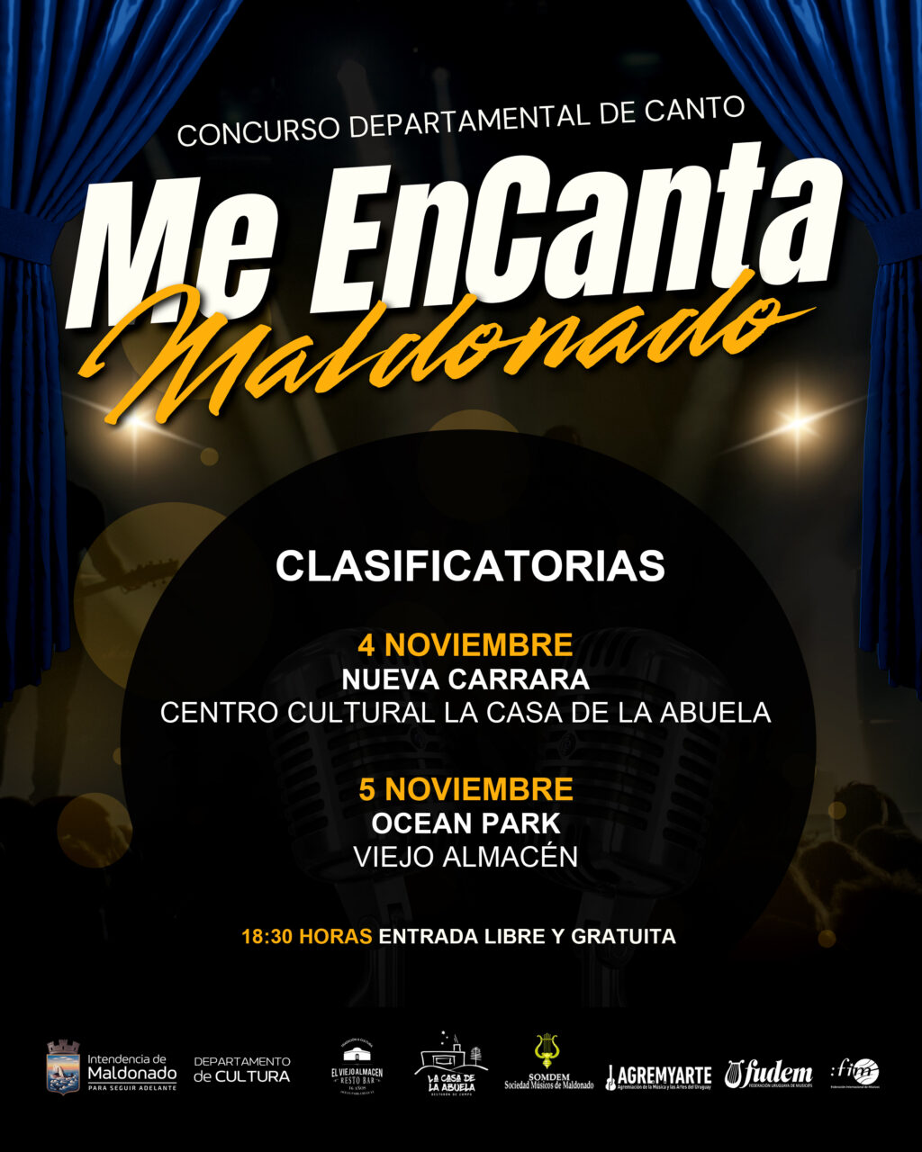 flyer clasificatorias MeEnCantaMaldonado